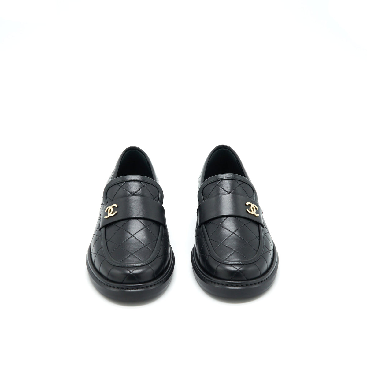 chanel-size-37-quilted-leather-with-cc-logo-loafer-black-lghw