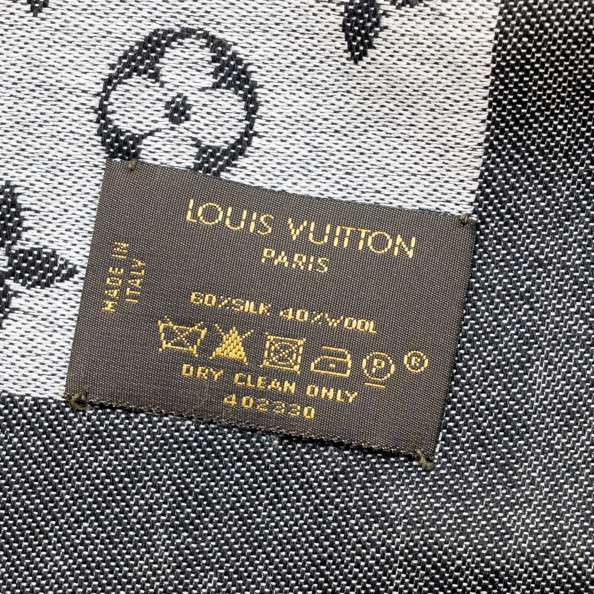 louis-vuitton-monogram-shine-shawl-silk-wool-black-silver