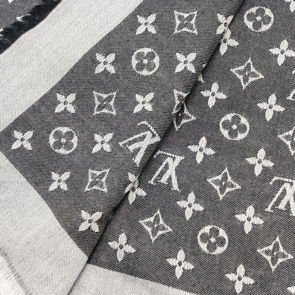 louis-vuitton-monogram-shine-shawl-silk-wool-black-silver