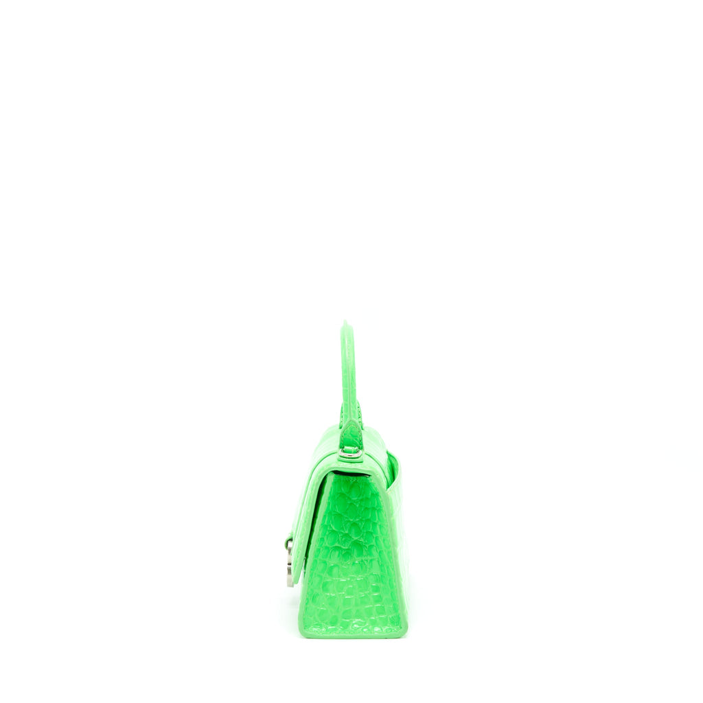 balenciaga-hourglass-xs-croc-embossed-calfskin-green-shw