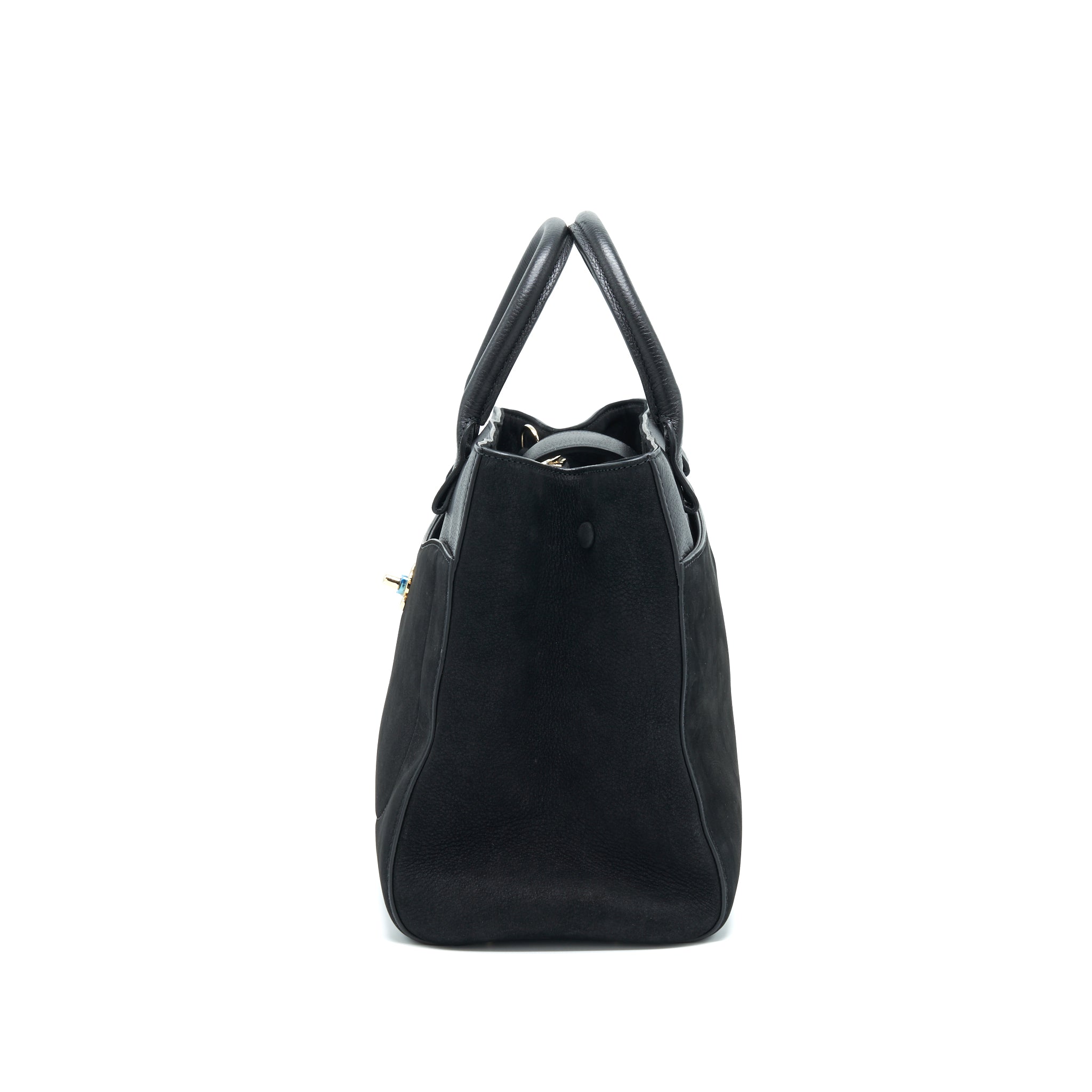 chanel-suede-leather-tote-bag-black-lghw