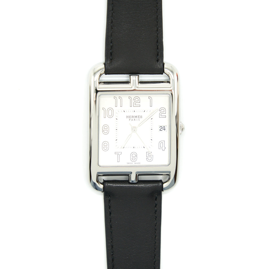 hermes-cape-cod-steel-watch-33mm-with-black-strap