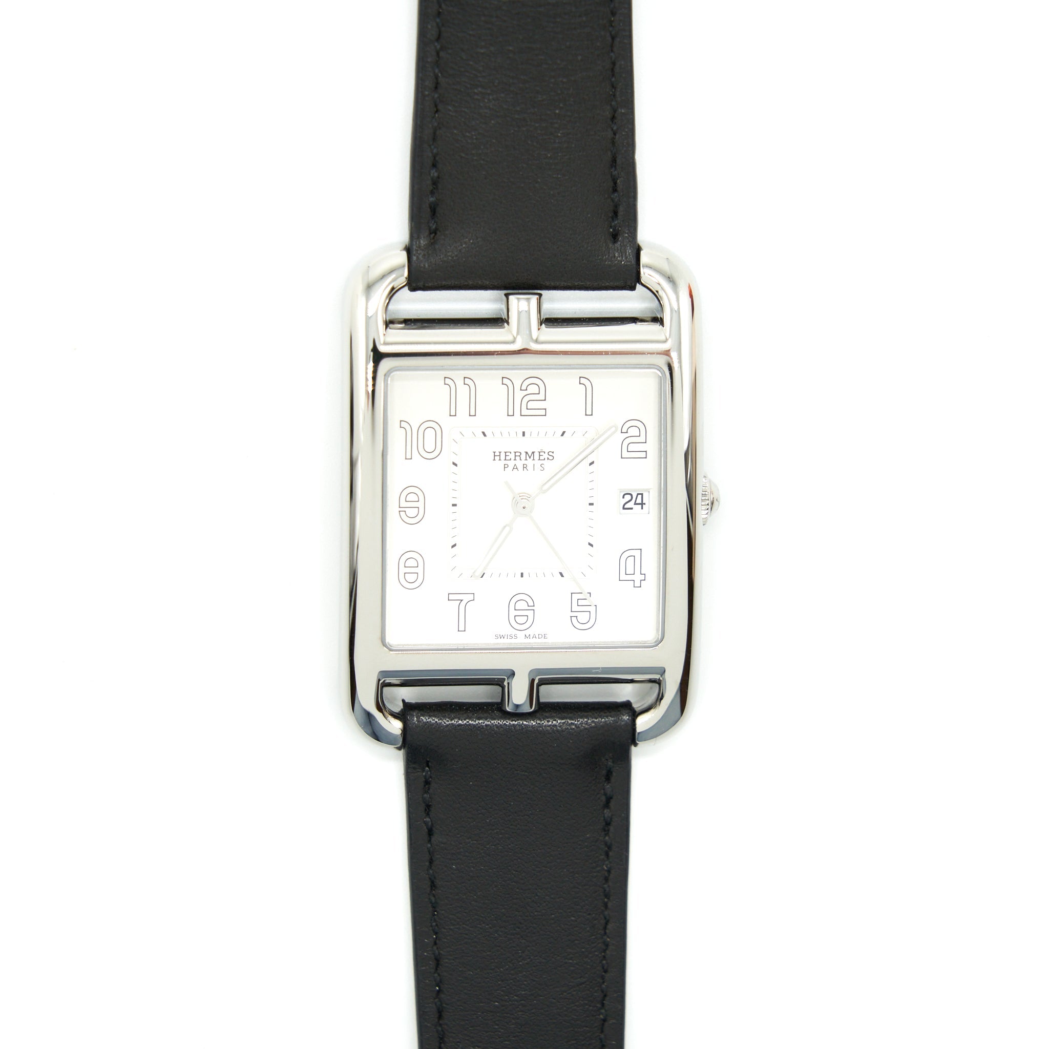 hermes-cape-cod-steel-watch-33mm-with-black-strap