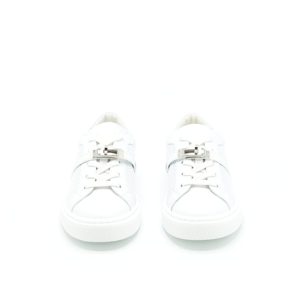 hermes-size-39-day-sneaker-perforated-calfskin-sliver-kelly-buckle