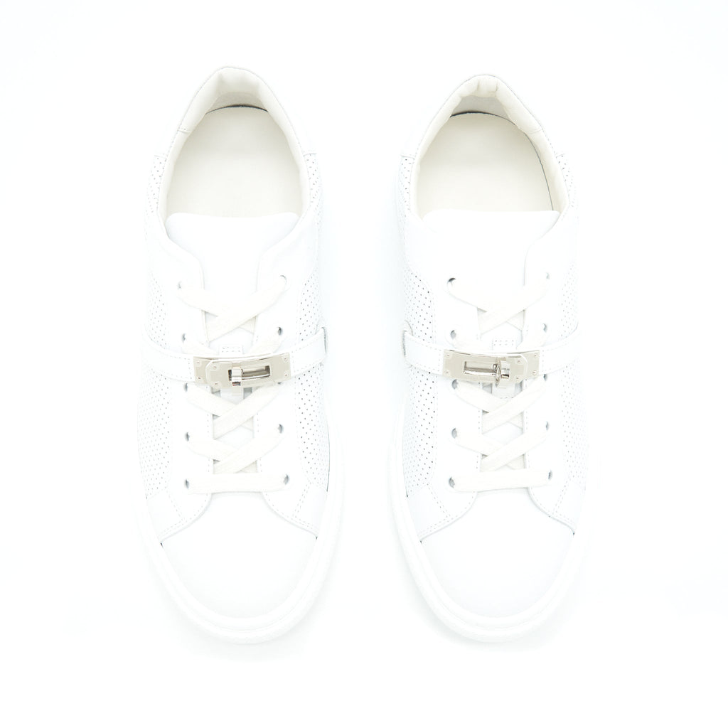 hermes-size-39-day-sneaker-perforated-calfskin-sliver-kelly-buckle