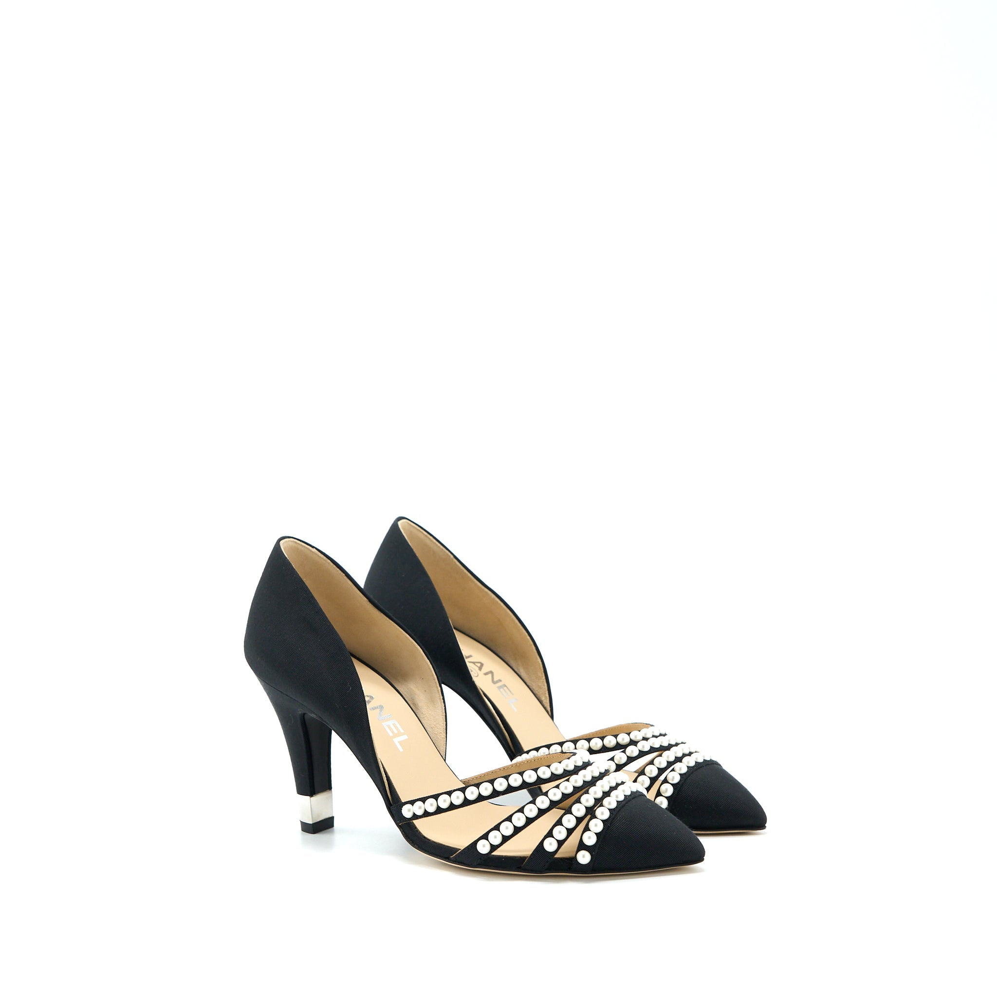 chanel-size-36-heels-with-pearl-black-white