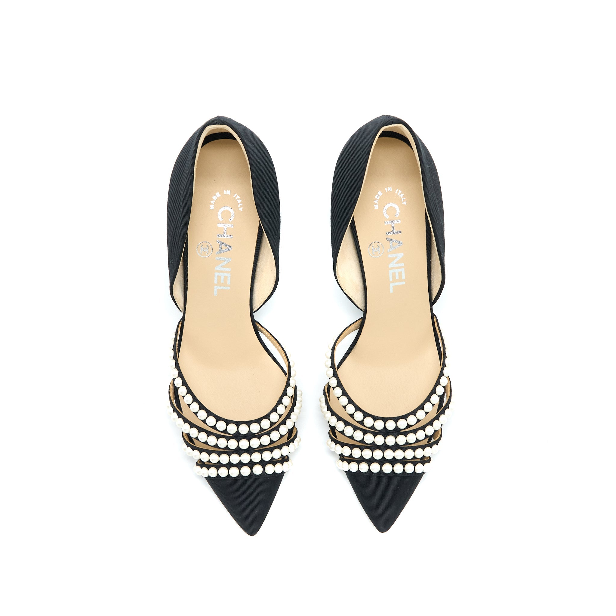 chanel-size-36-heels-with-pearl-black-white