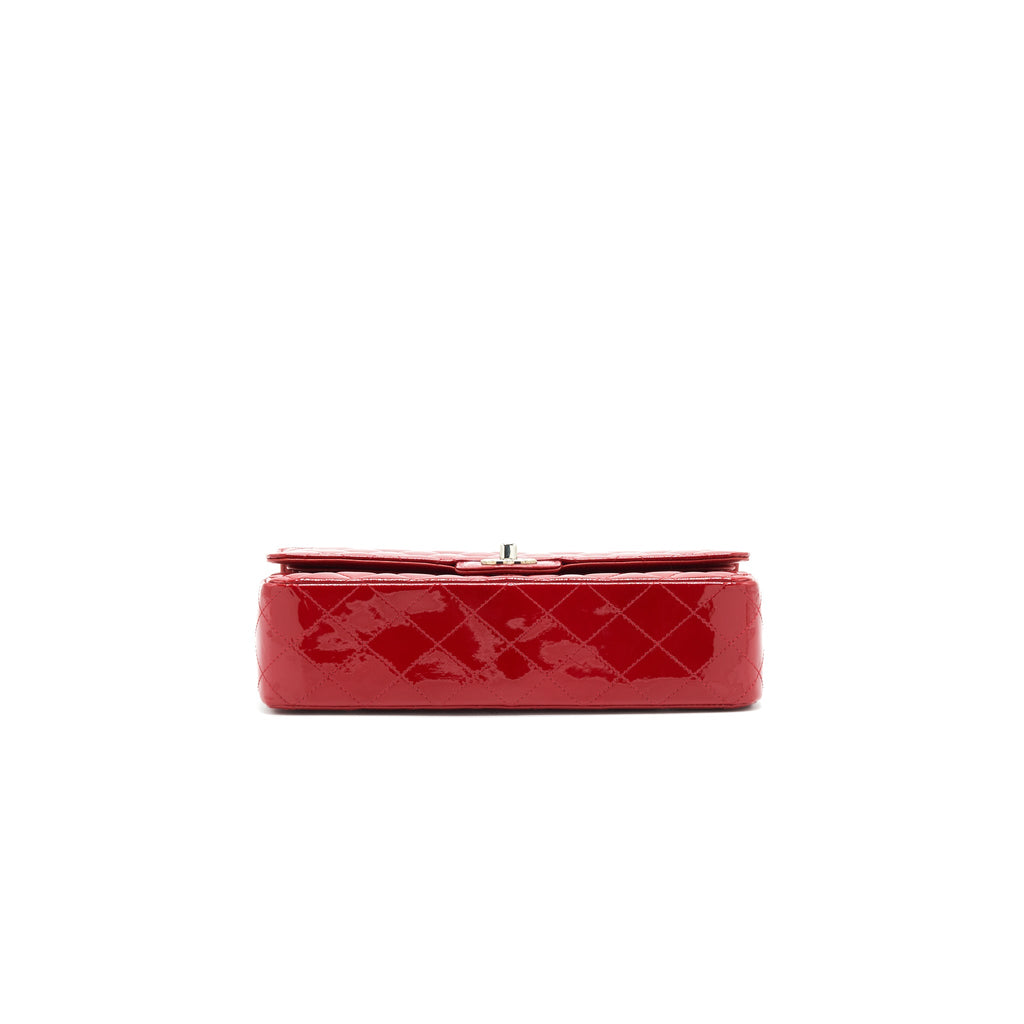 chanel-medium-classic-double-flap-bag-patent-leather-red-shw