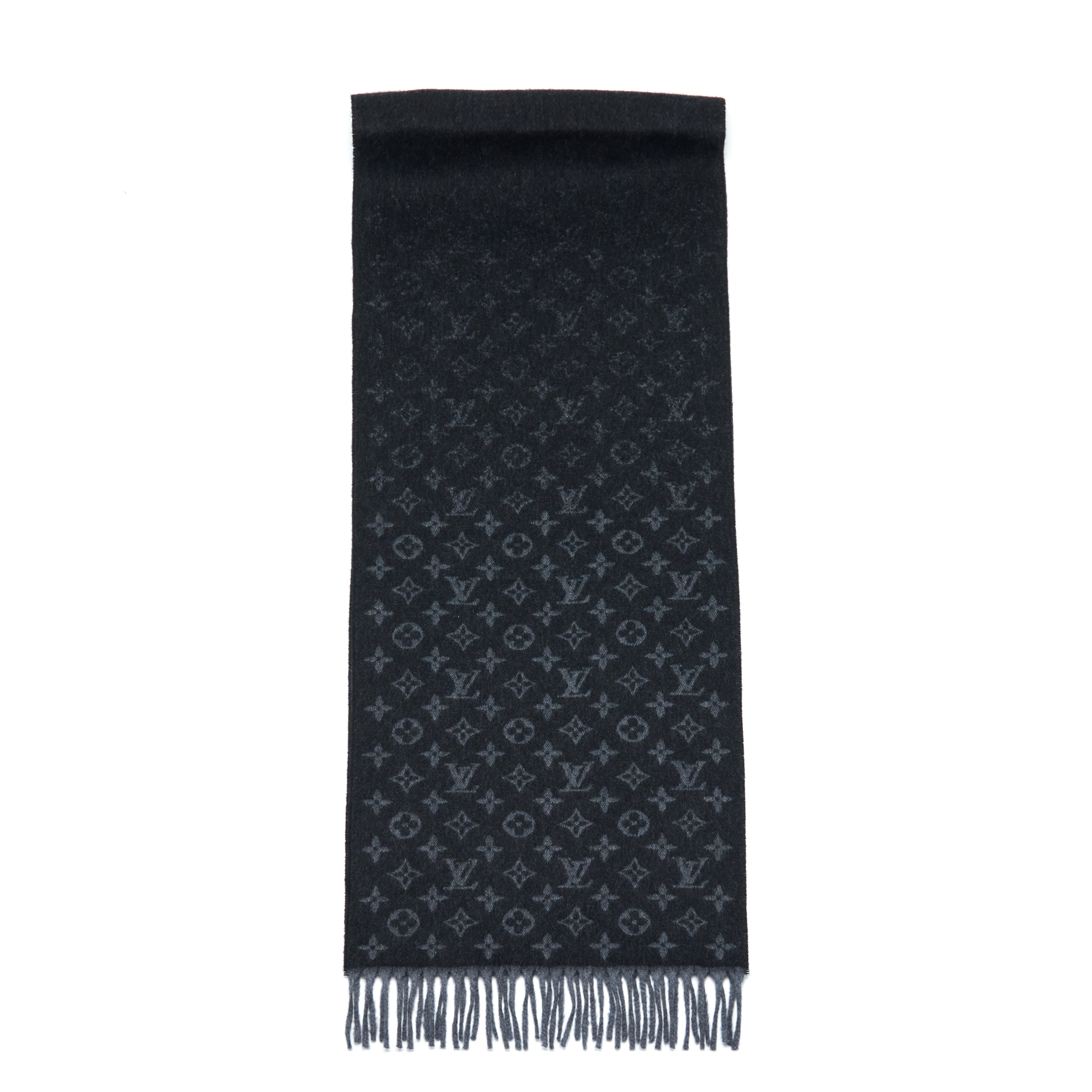 louis-vuitton-monogram-scarf-black-grey