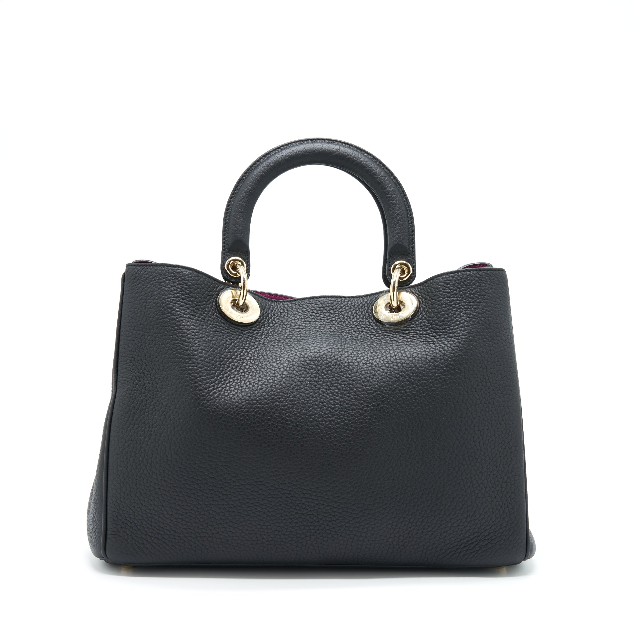 dior-diorissimo-grained-leather-black-fushia-ghw