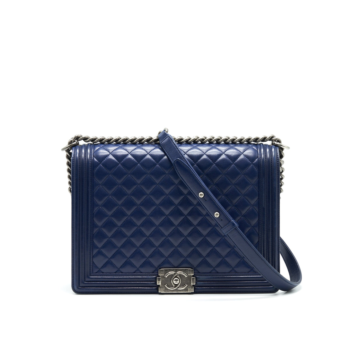chanel-large-le-boy-calf-skin-navy-shw