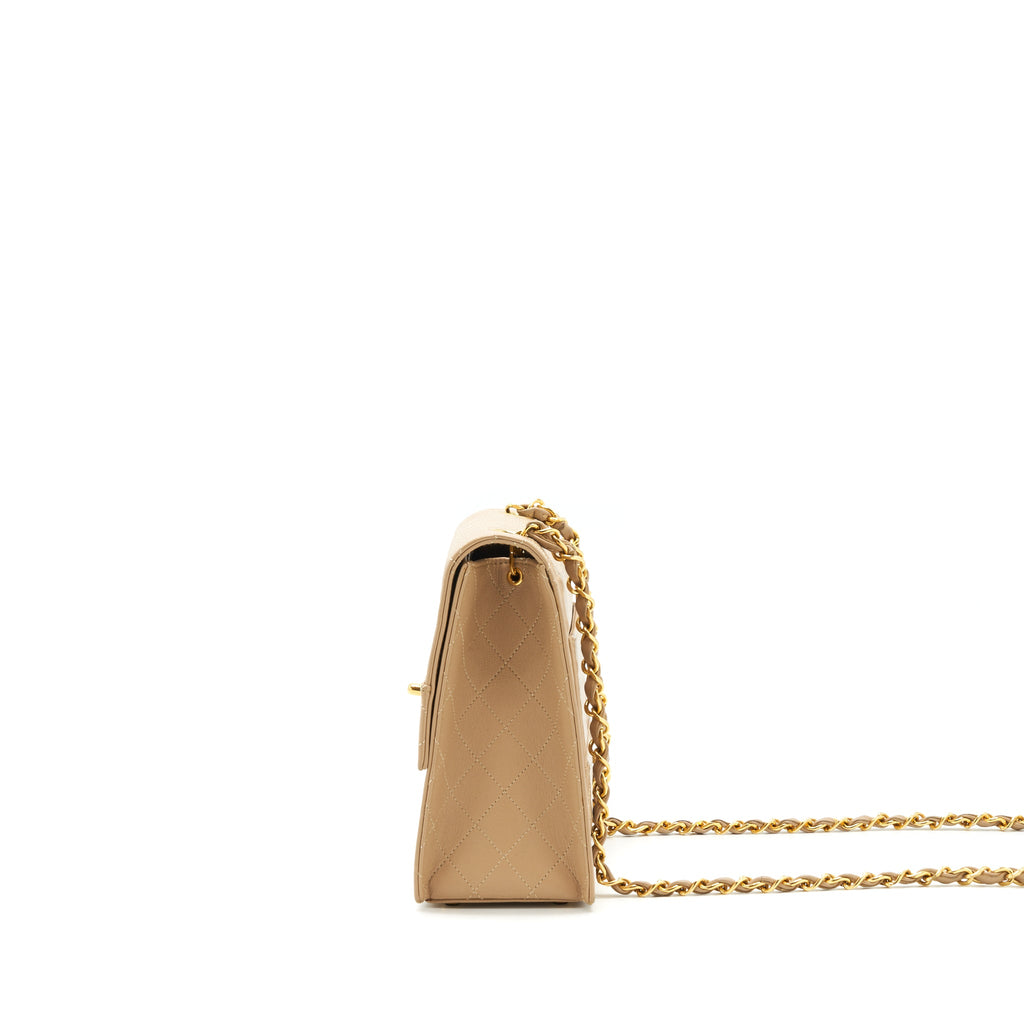 chanel-vintage-single-flap-bag-cross-body-lambskin-beige-ghw