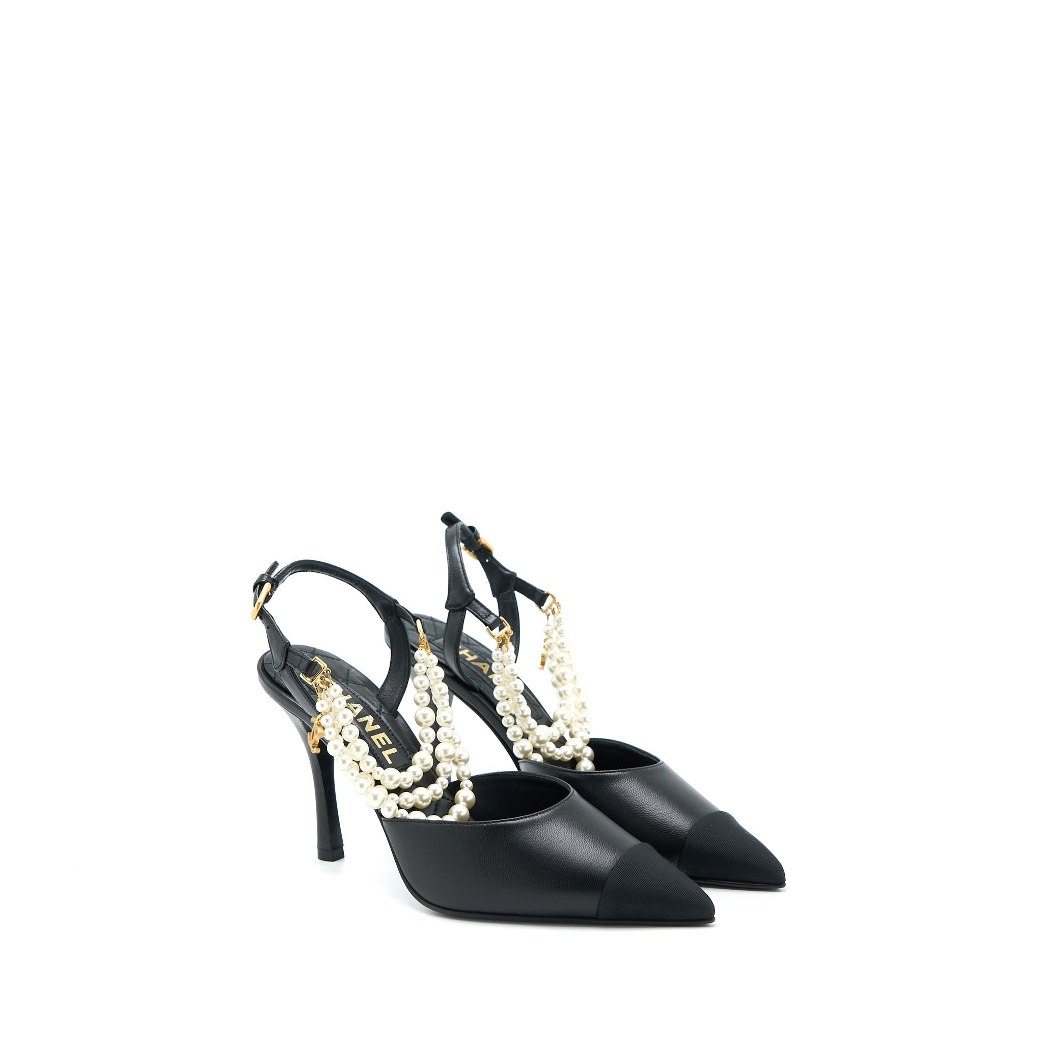 chanel-size-39-heel-with-pearl-leather-fabric-black-ghw