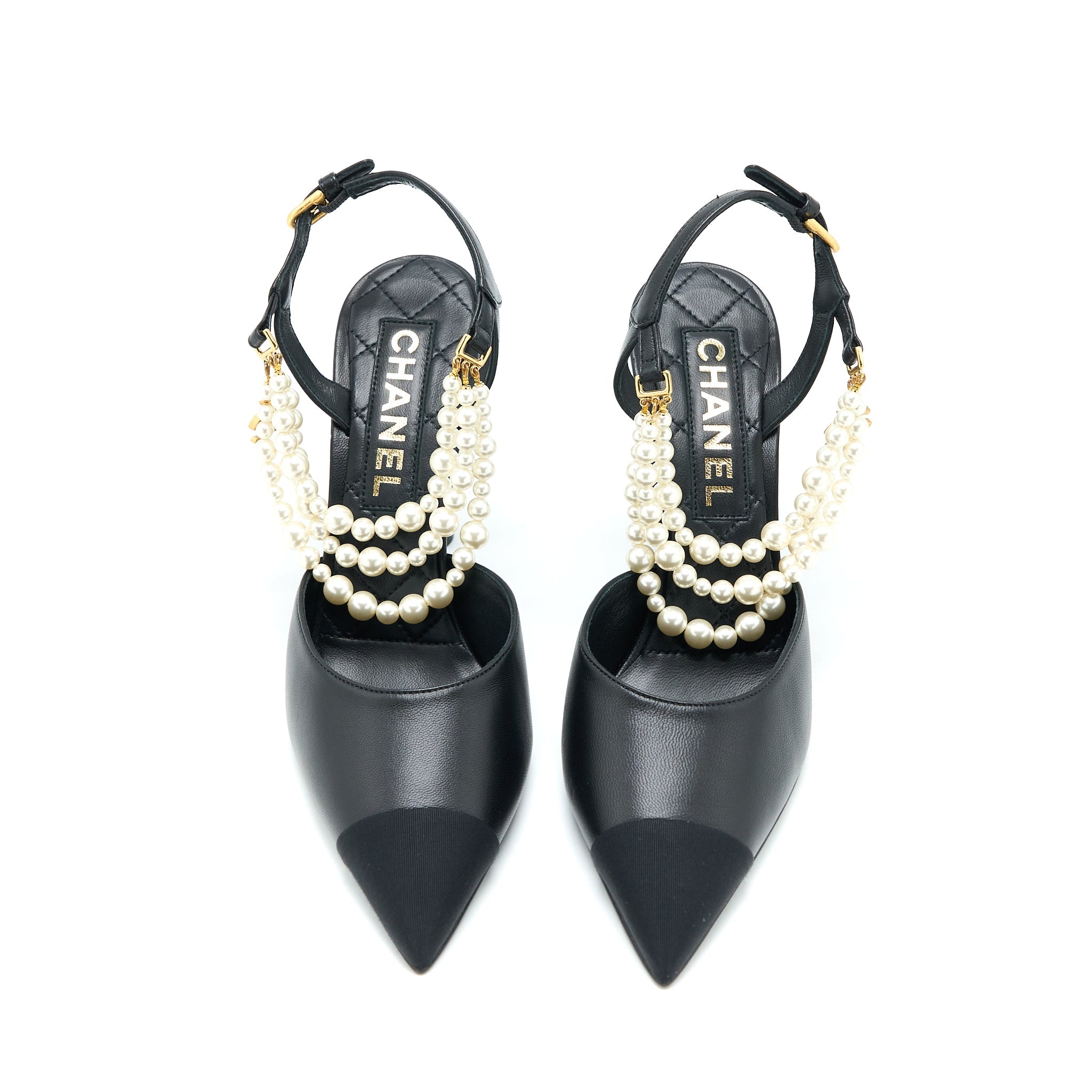 chanel-size-39-heel-with-pearl-leather-fabric-black-ghw
