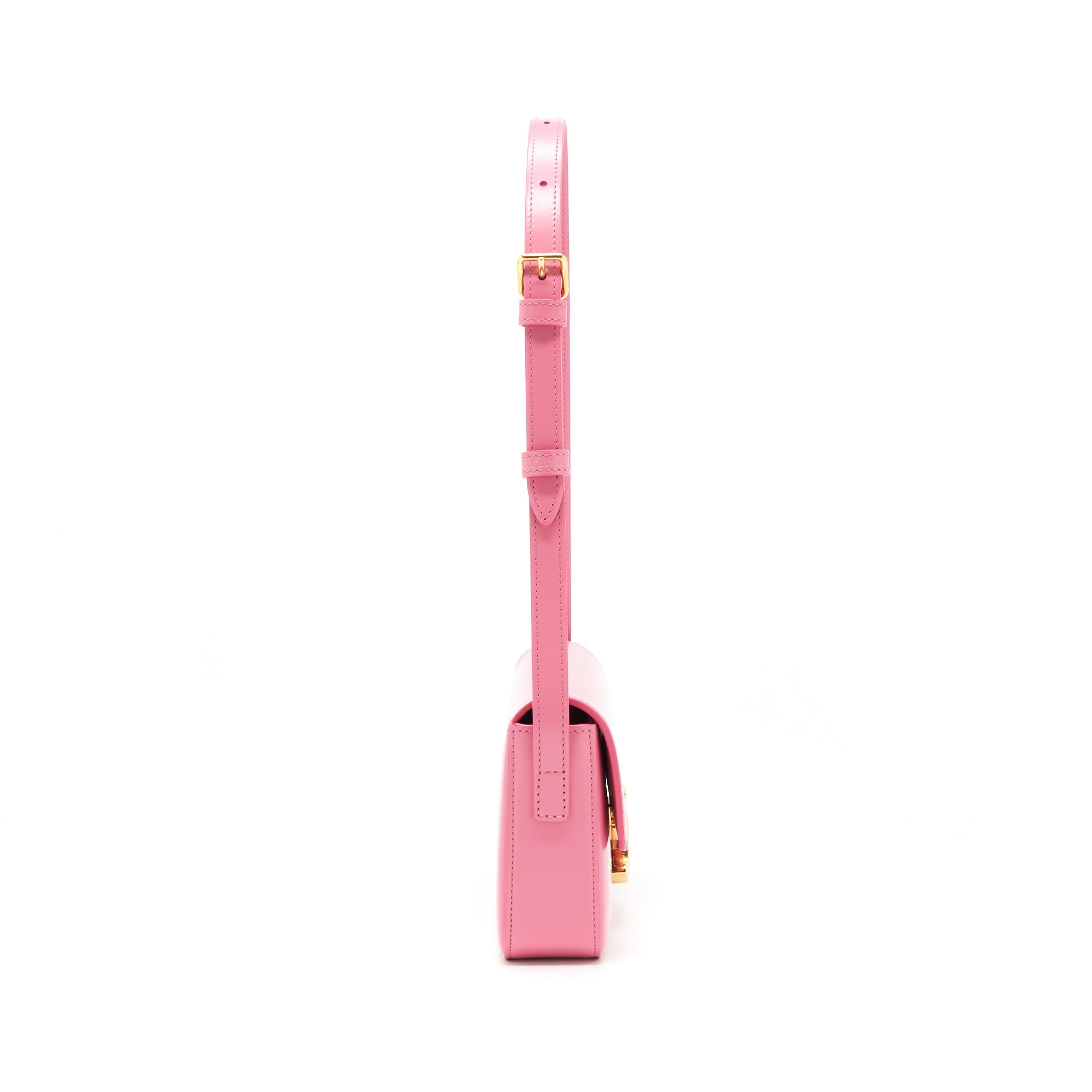 celine-triomphe-shoulder-bag-shiny-calfskin-flamingo