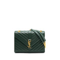 saint-laurent-chevron-monogram-flap-bag-dark-green-ghw