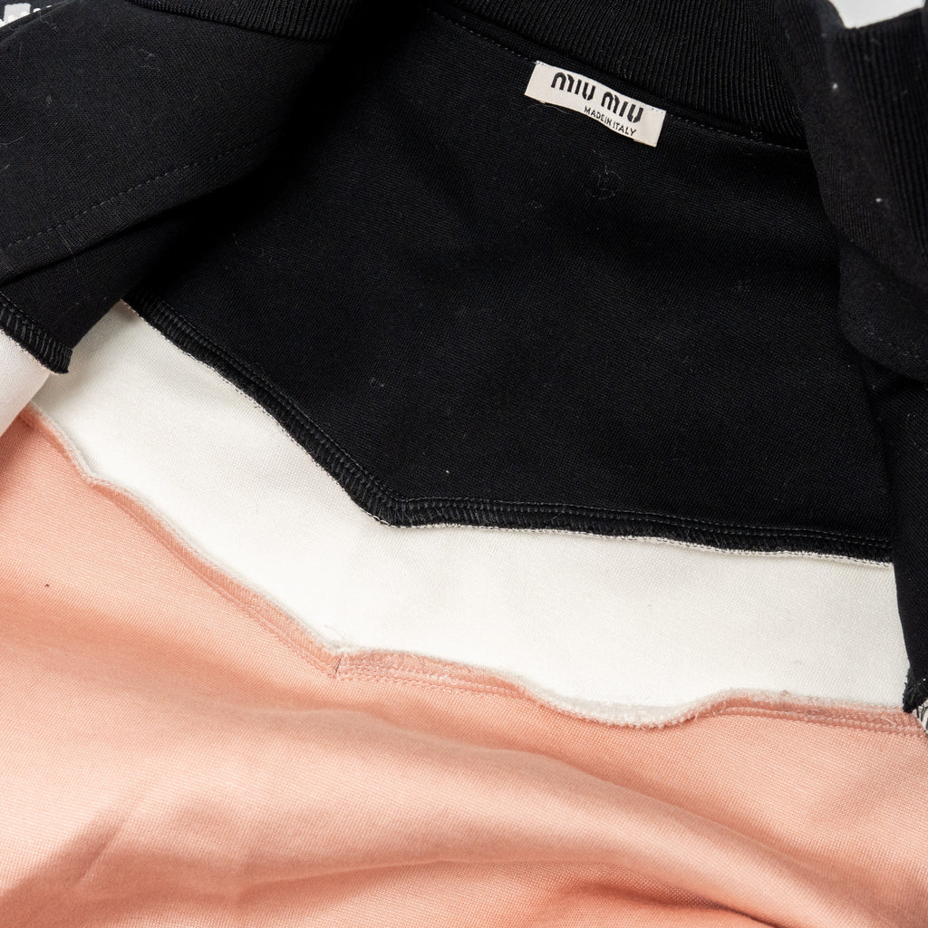 miu-miu-size-xs-short-jacket-cotton-polyamide-black-white-pink