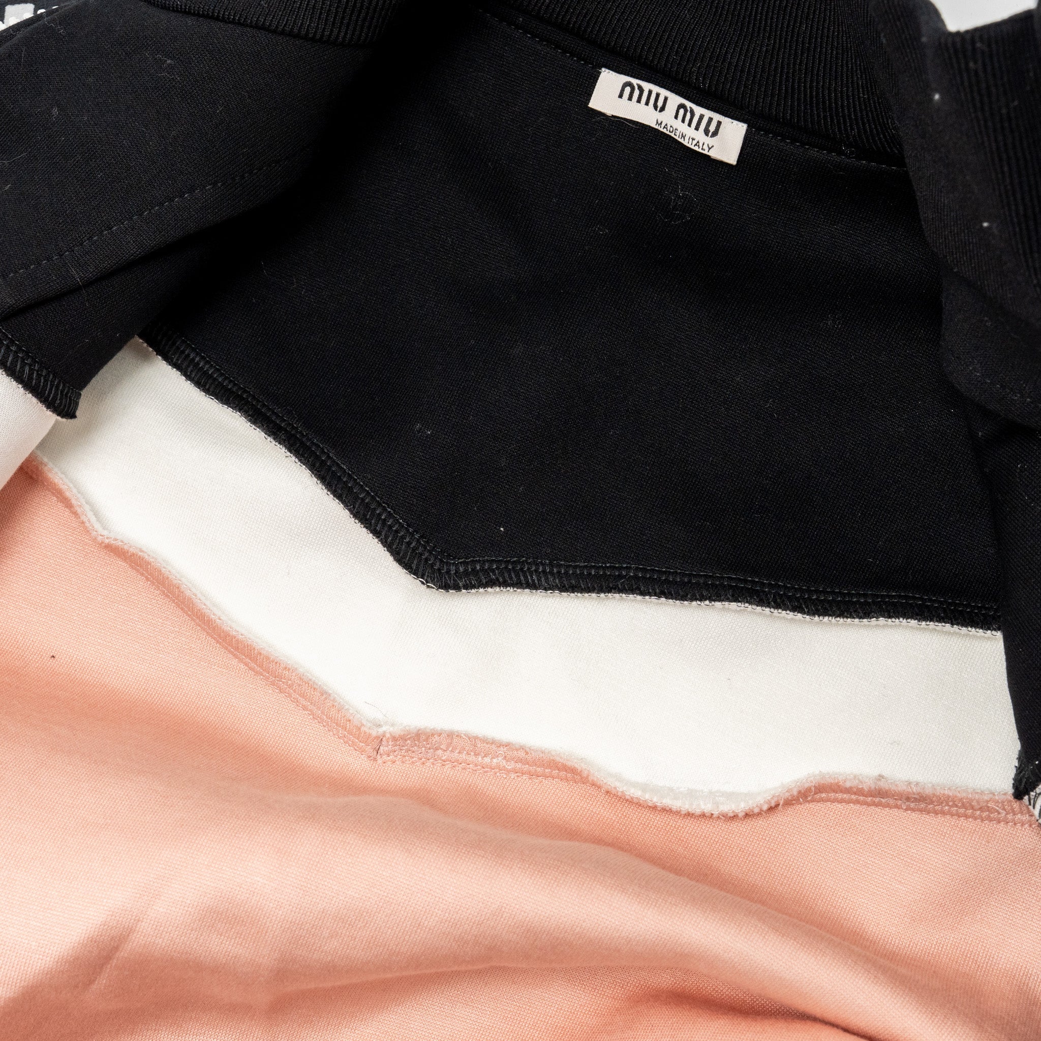 miu-miu-size-xs-short-jacket-cotton-polyamide-black-white-pink