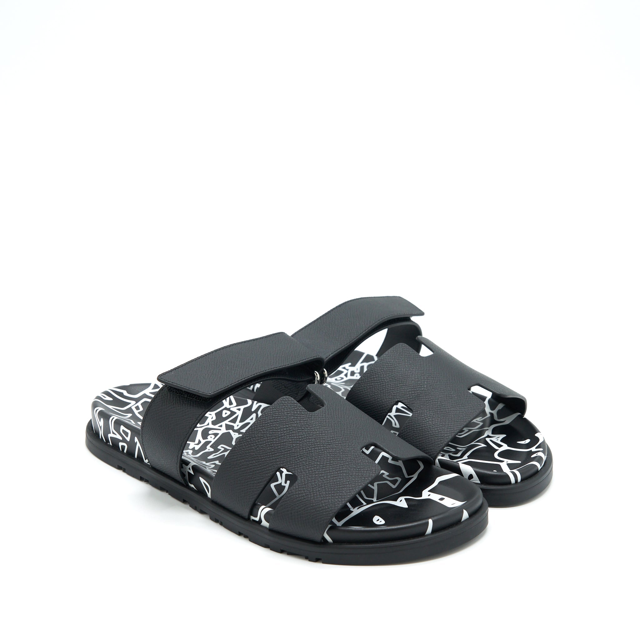 hermes-size-42-men-s-chypre-sandal-black-and-white
