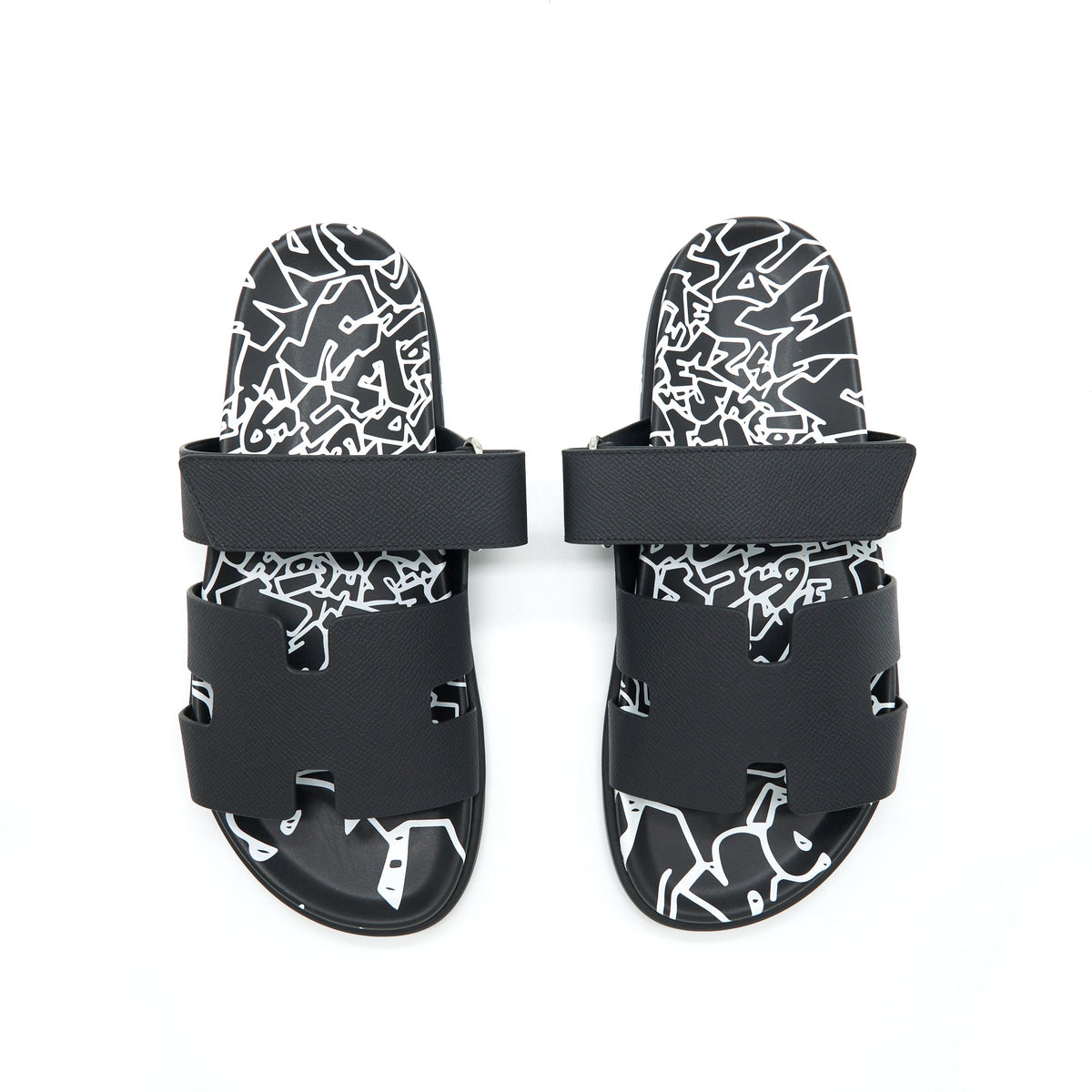 hermes-size-42-men-s-chypre-sandal-black-and-white