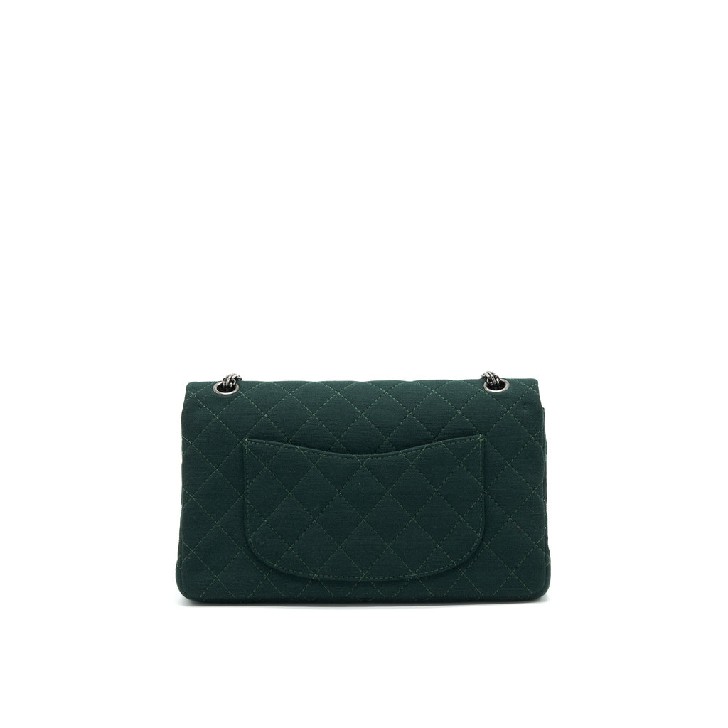 chanel-reissue-2-55-226-flap-bag-fabric-dark-green-shw