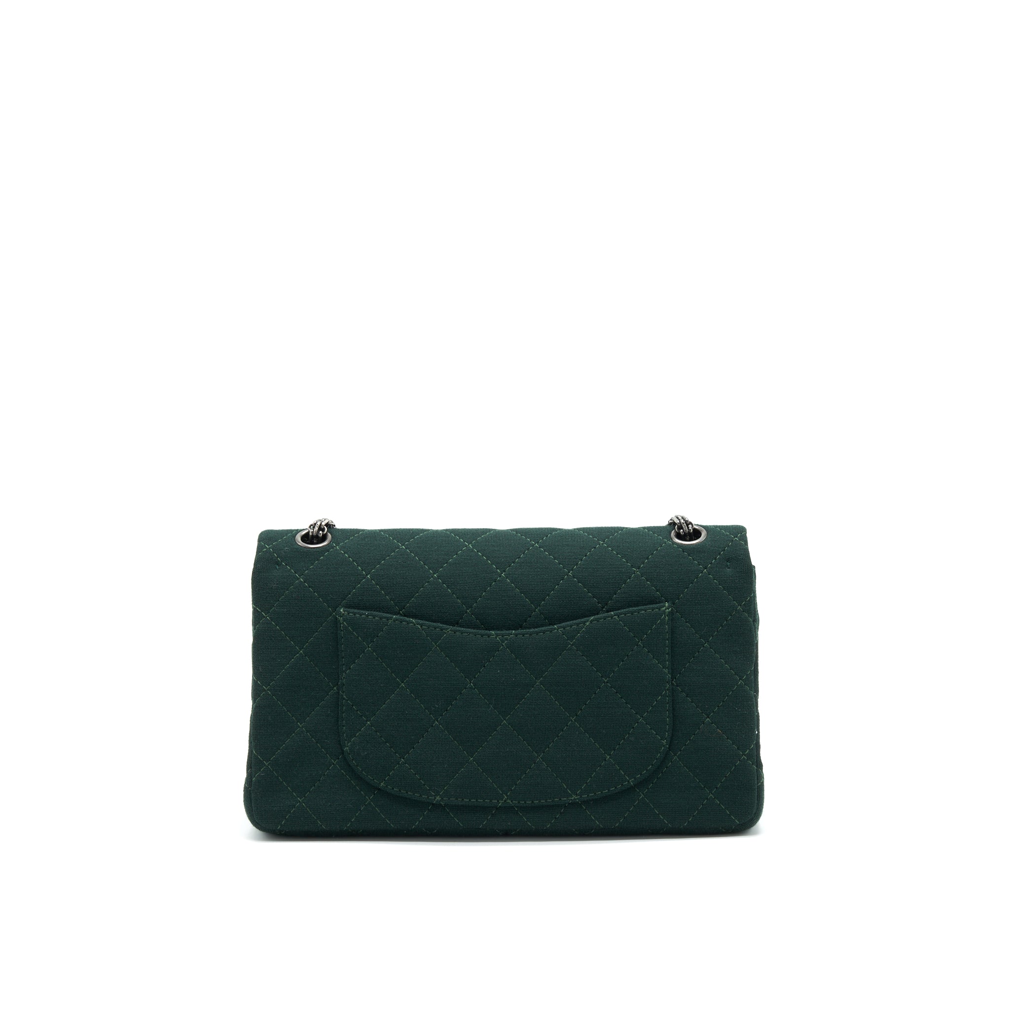 chanel-reissue-2-55-226-flap-bag-fabric-dark-green-shw
