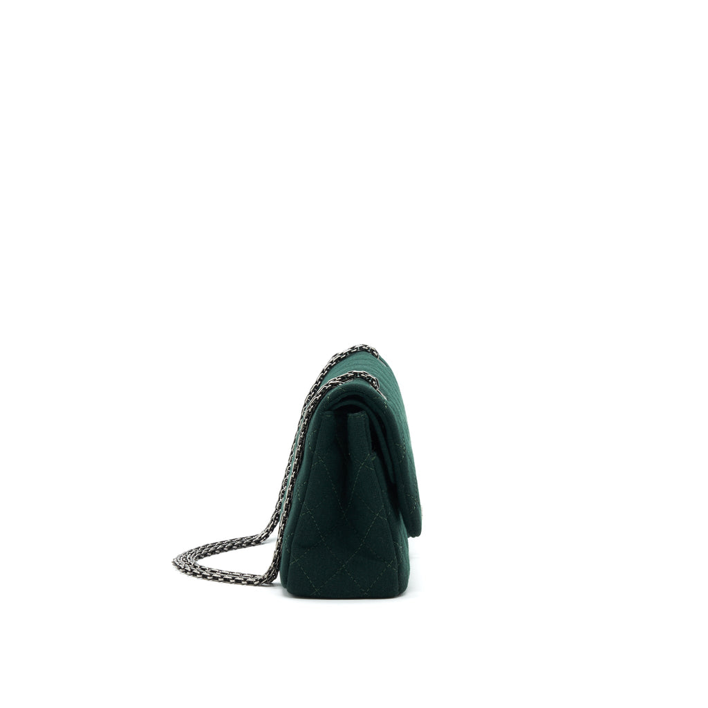 chanel-reissue-2-55-226-flap-bag-fabric-dark-green-shw