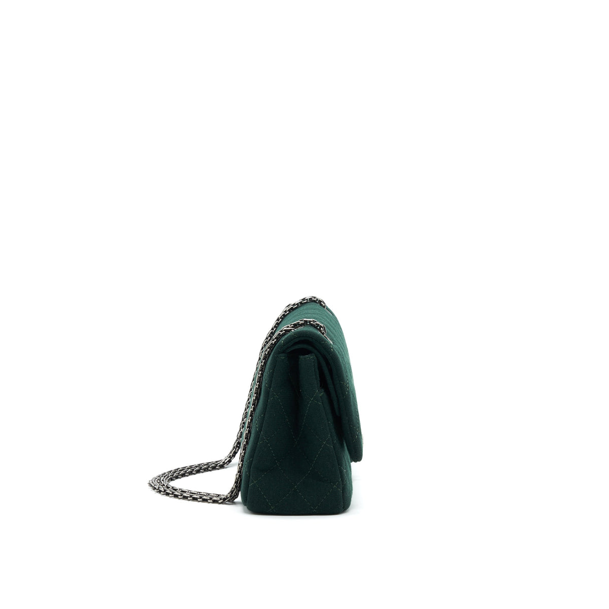chanel-reissue-2-55-226-flap-bag-fabric-dark-green-shw