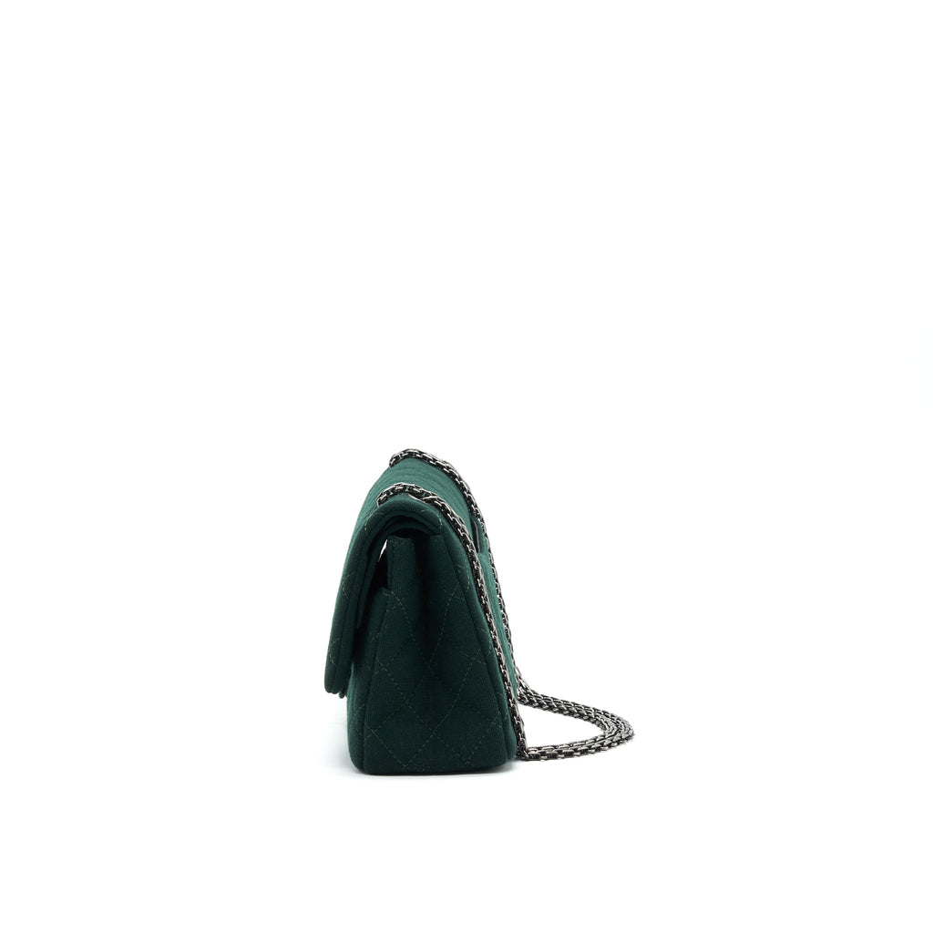 chanel-reissue-2-55-226-flap-bag-fabric-dark-green-shw