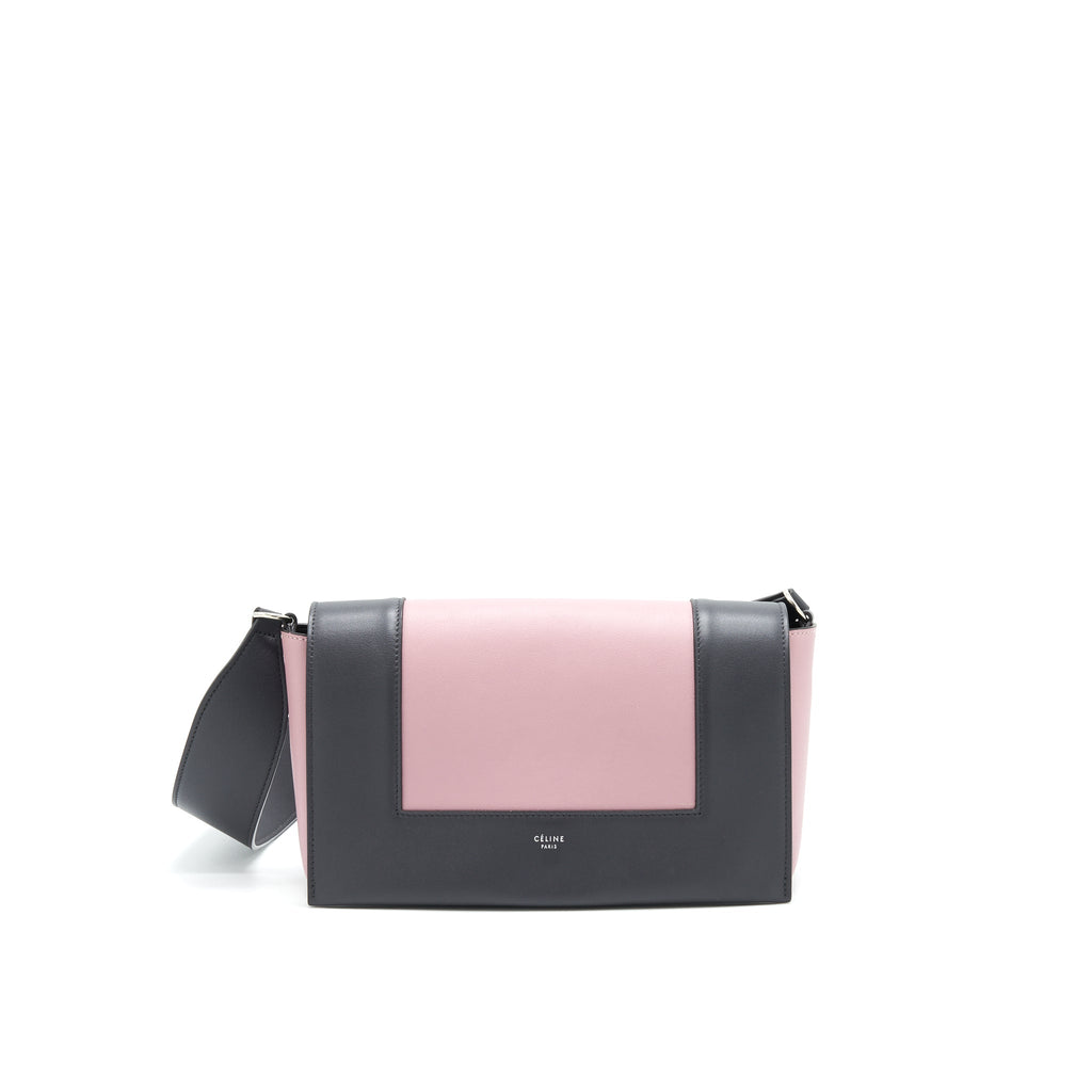 celine-frame-shoulder-bag-light-purple-dark-grey