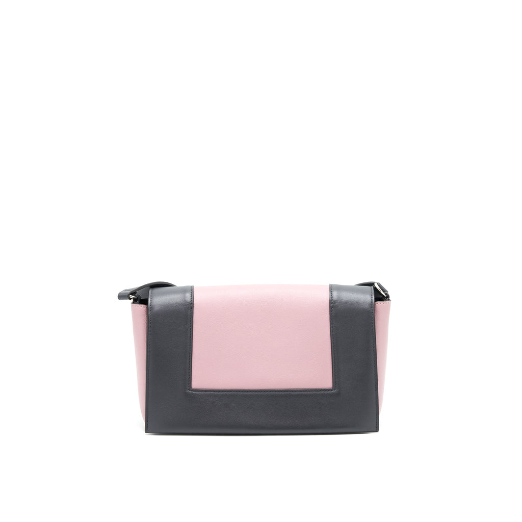 celine-frame-shoulder-bag-light-purple-dark-grey