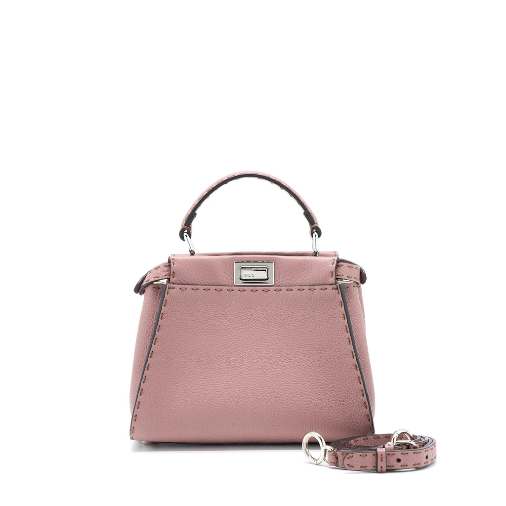 fendi-mini-peekaboo-grained-calfskin-pink-shw
