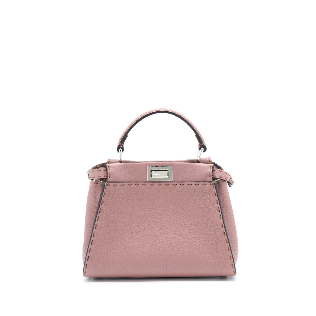 fendi-mini-peekaboo-grained-calfskin-pink-shw