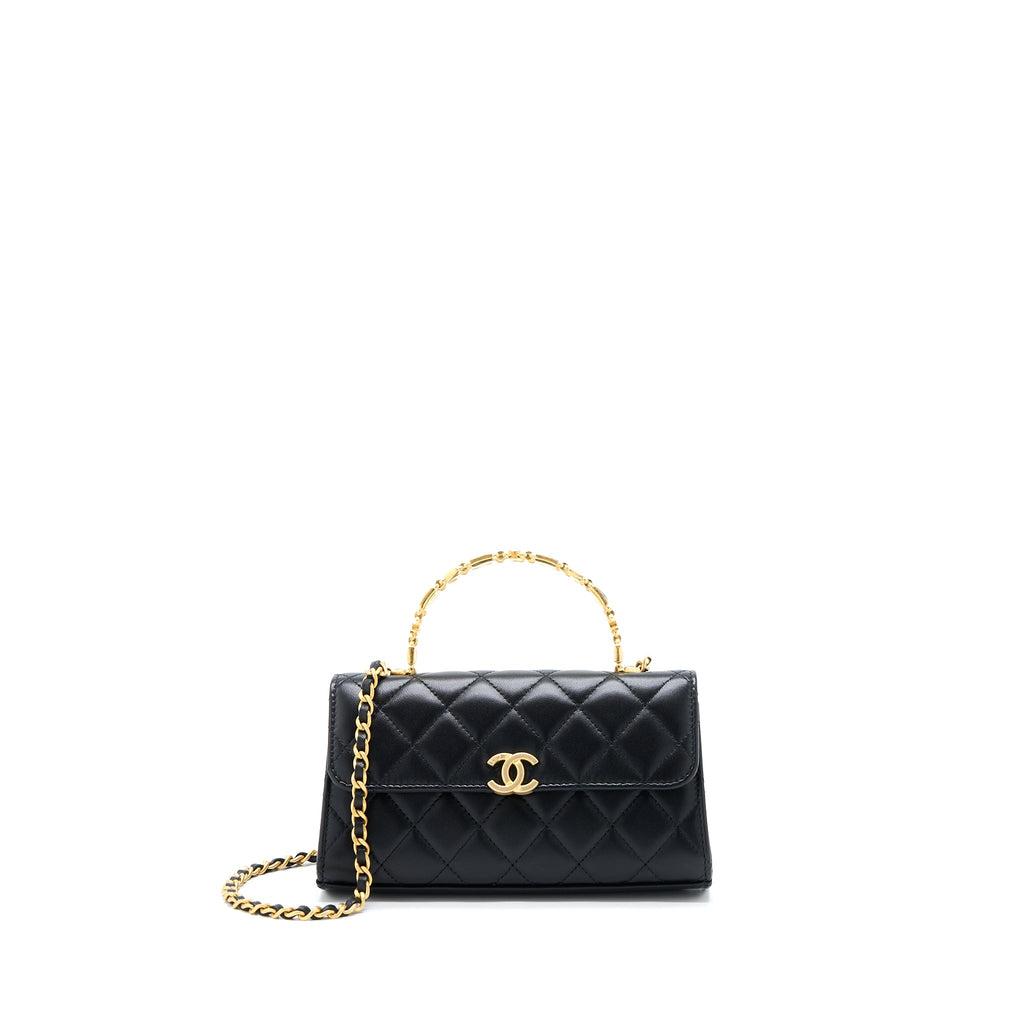 chanel-22b-flap-bag-with-enamel-top-handle-lambskin-black-ghw