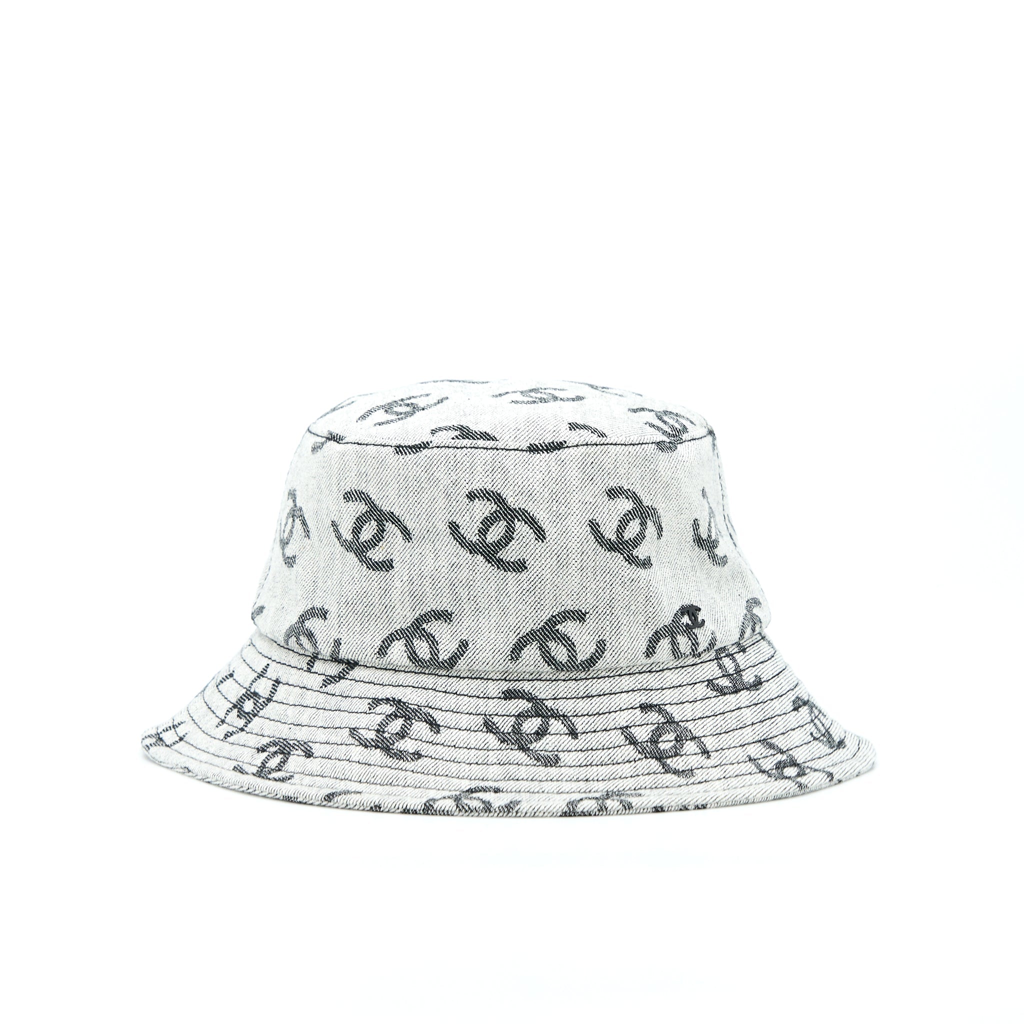 chanel-22k-size-m-cc-logo-denim-bucket-hat-blue-grey