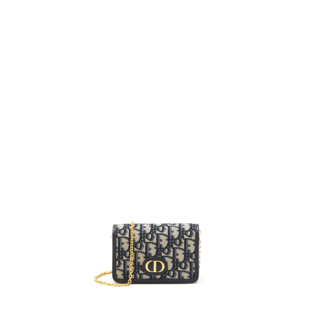 dior-30-montaign-nano-pouch-with-chain-blue-oblique-jacquard