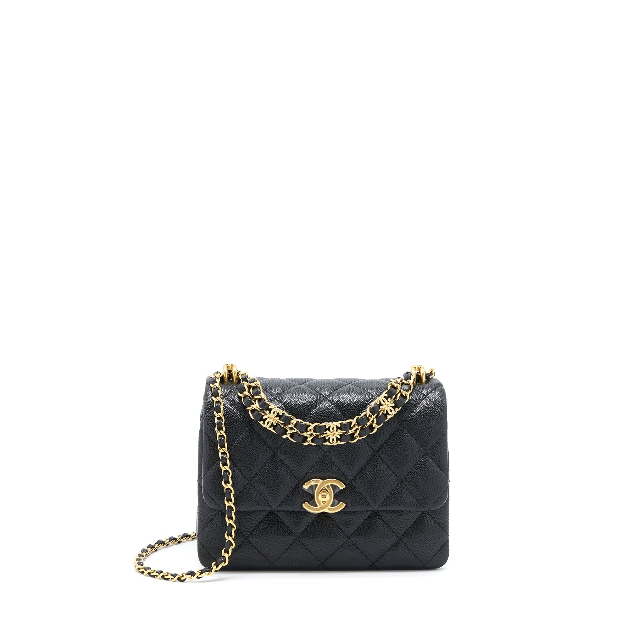 chanel-22k-coco-first-flap-bag-grained-calfskin-black-ghwmicrochip