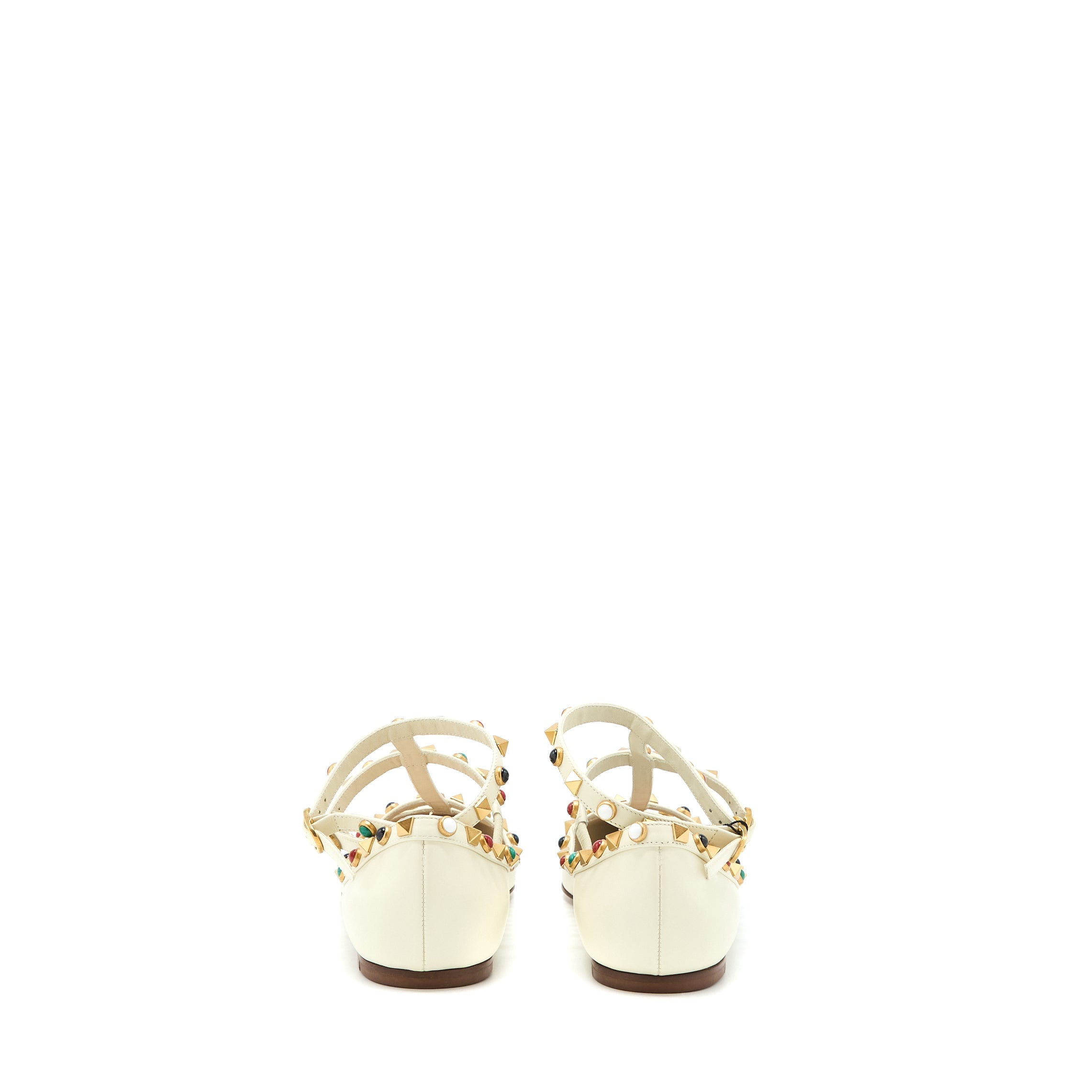 valentino-size-38-5-garavani-rockstud-ballet-flat-lambskin-white-ghw