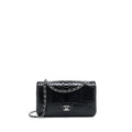 chanel-medium-classic-double-flap-bag-python-black-shw