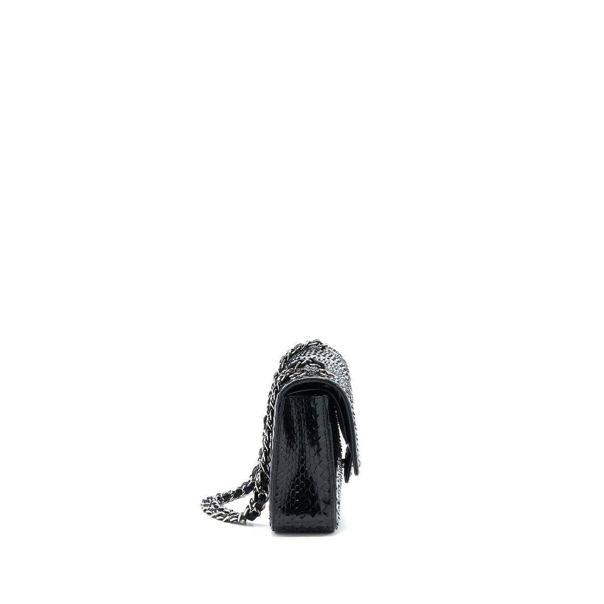 chanel-medium-classic-double-flap-bag-python-black-shw