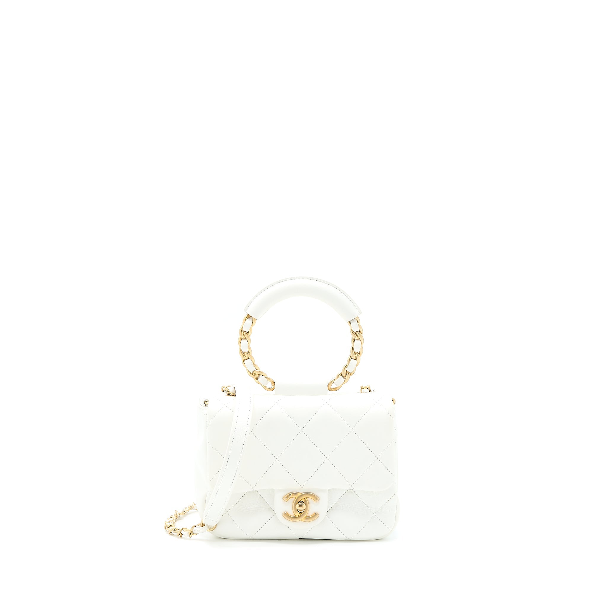 chanel-circular-handle-quilted-flap-bag-lambskin-white-brushed-ghw