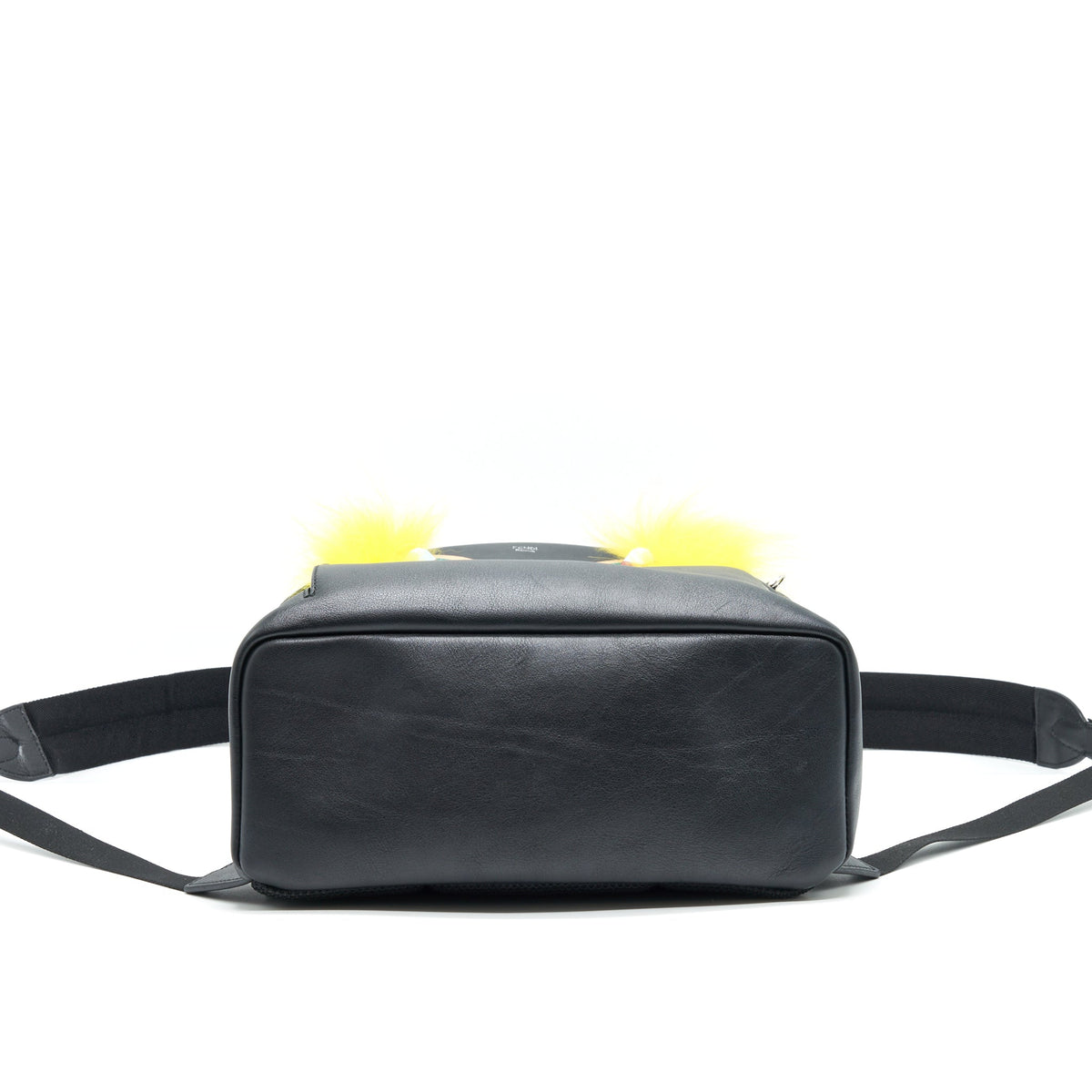fendi-monster-backpack-in-black-with-yellow-fur