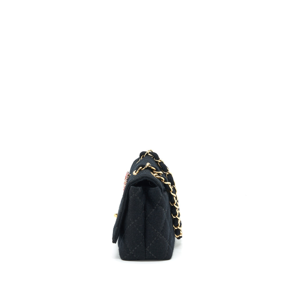 chanel-vintage-shoulder-bag-fabric-black-ghw-with-an-extra-bag-charm