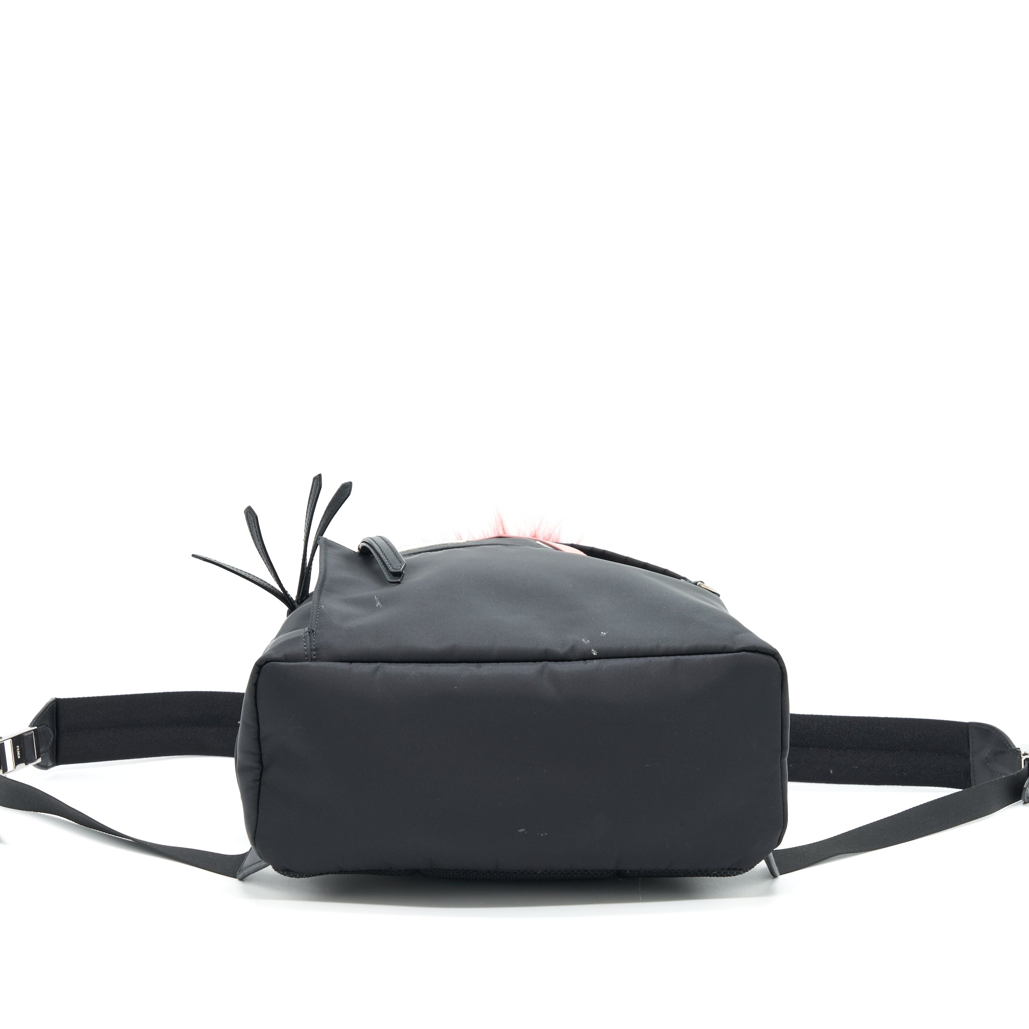 fendi-monster-backpack-in-black-with-red-fur