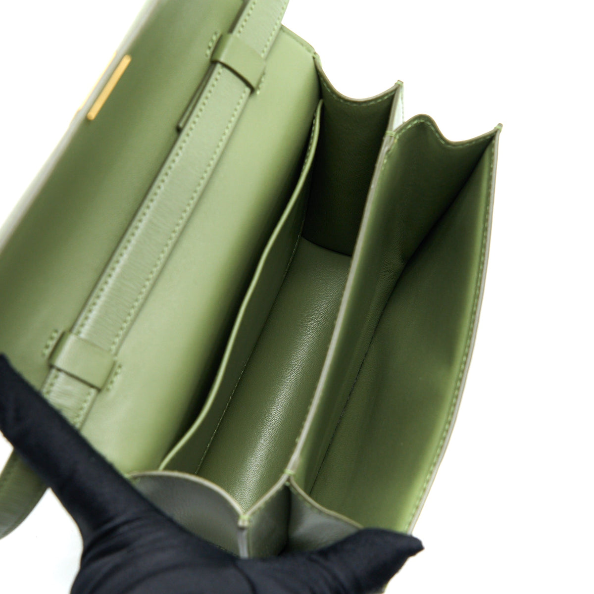celine-teen-box-calfskin-green-ghw