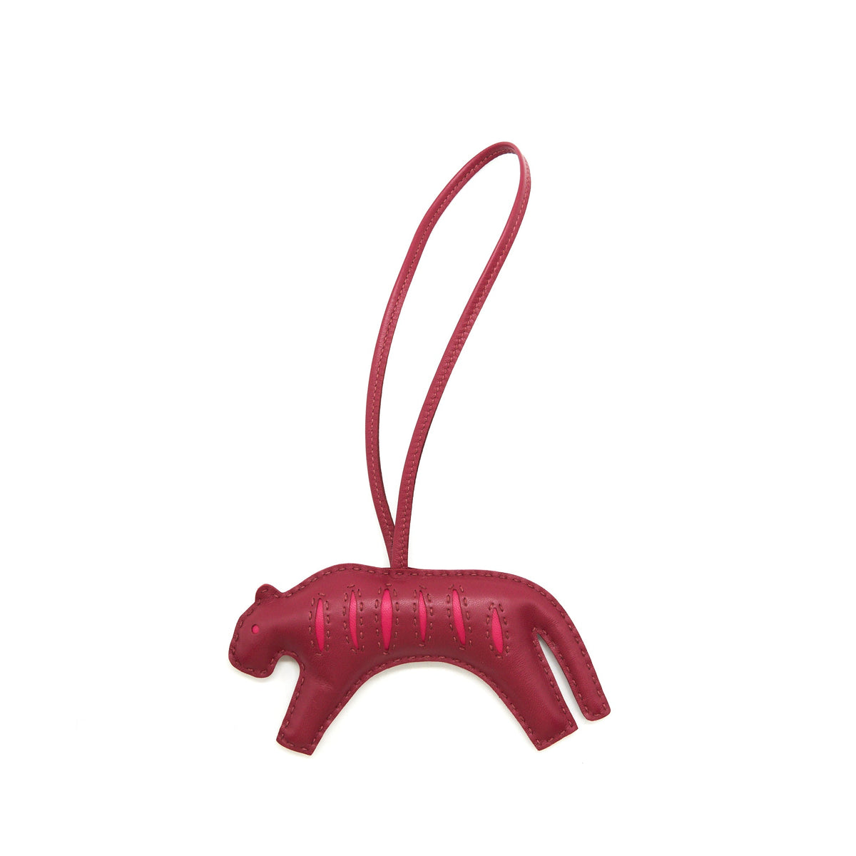 hermes-rooroo-tiger-bag-charm-dark-red
