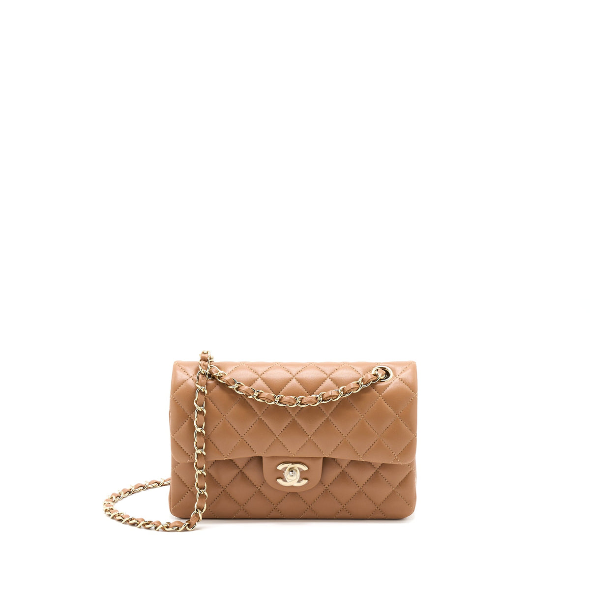 chanel-22s-small-classic-flap-bag-lambskin-caramel-lghwmicrochip