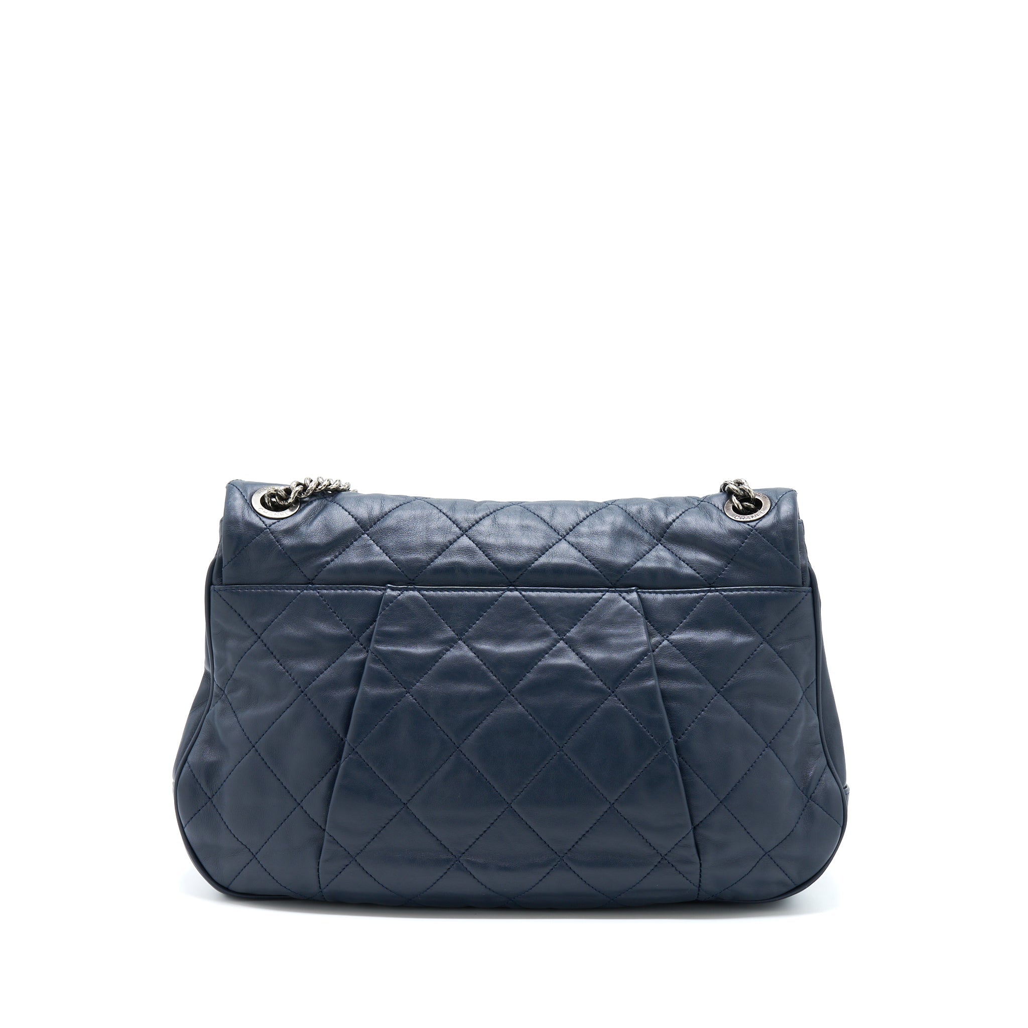 chanel-flap-hobo-bag-calfskin-navy-with-ruthenium-sliver-hardware