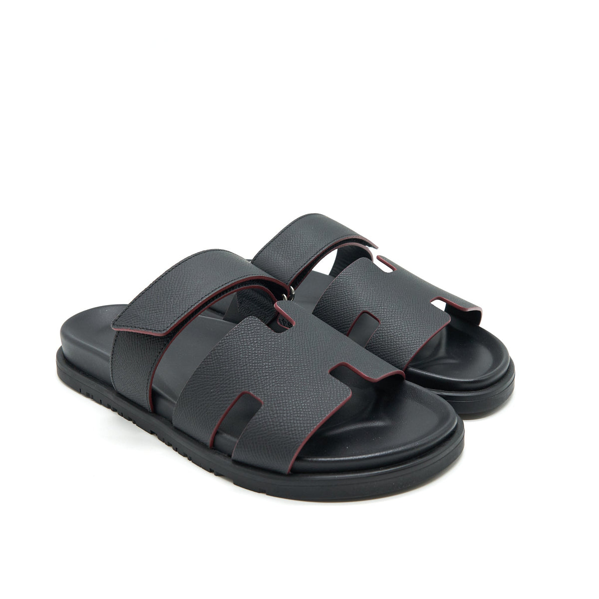 hermes-size40-mans-chypre-sandle-black-1