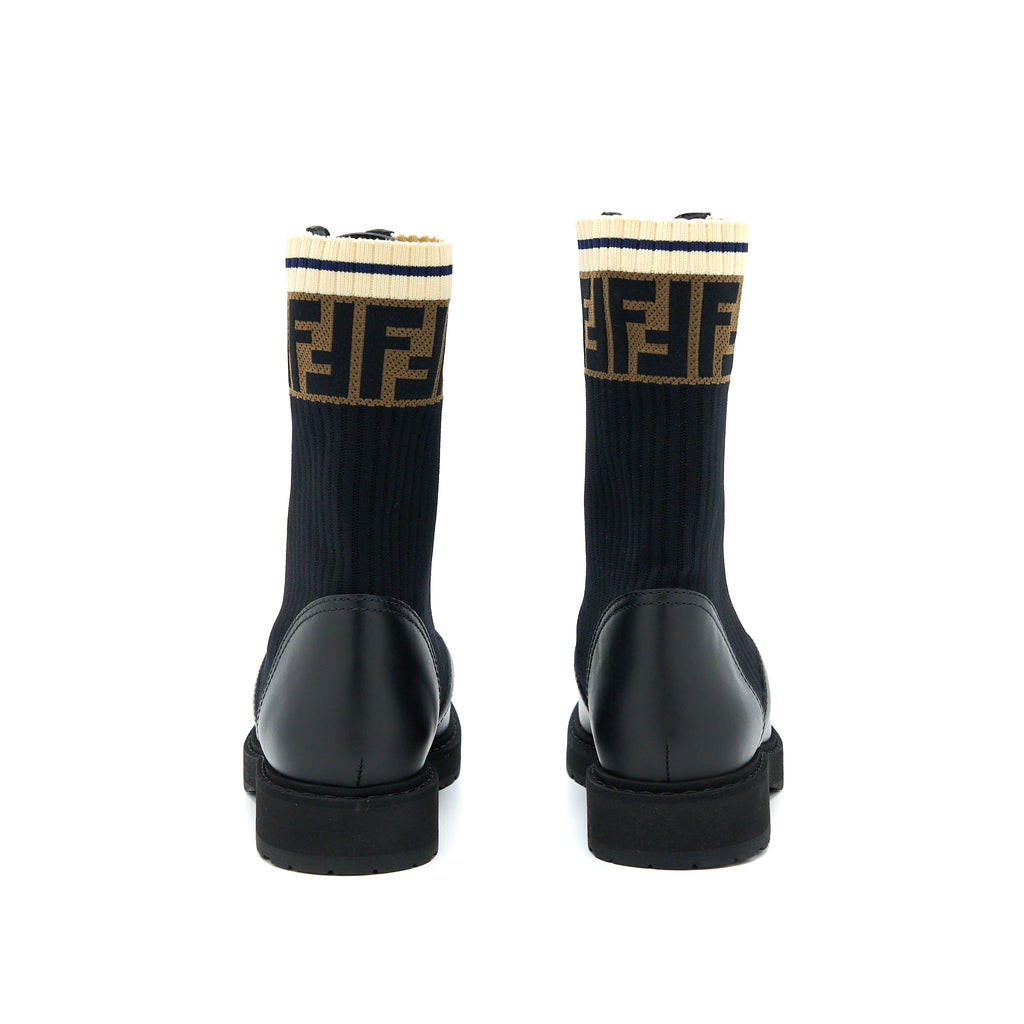 fendi-size-37-black-leather-biker-boots-with-stretch-fabric-shw